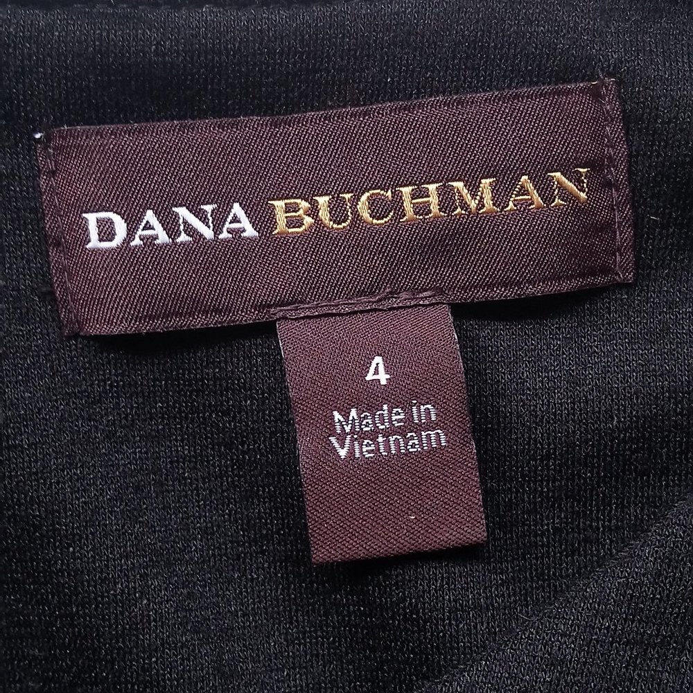 DANA BUCHMAN Sz 4 Black Keyhole Stretch Dress - Picture 7 of 8